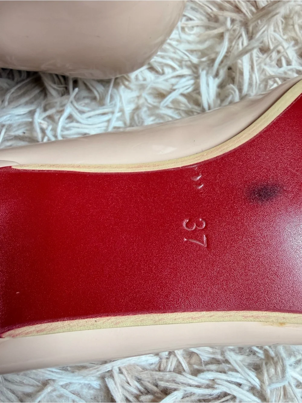 Nude Patent Pointed-Toe Women’s Flats